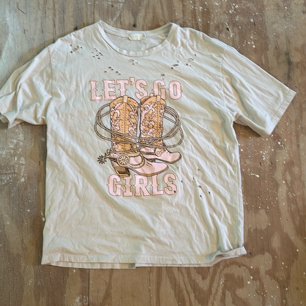 Beige, graphic, oversized fit t-shirt
